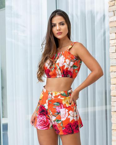 roupas femininas conjunto cropped e short