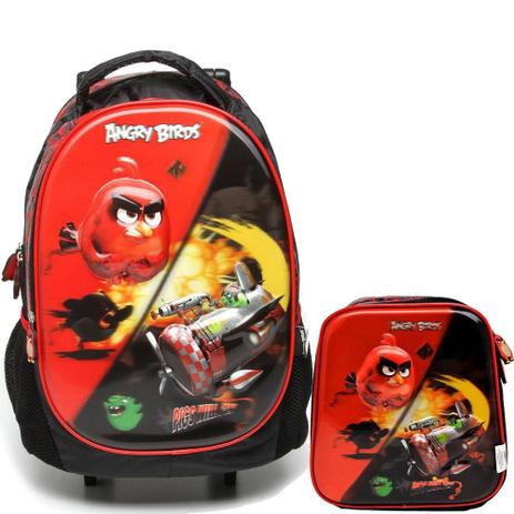 Conjunto Mochila e Lancheira Angry Birds Pigs Will Fly - Santino - Mochilas Menor preço em Conjunto Mochila e Lancheira Angry Birds Pigs Will Fly - Santino - Mochilas