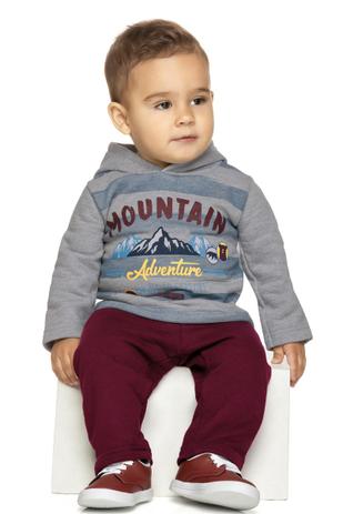 Conjunto Moletom Bebê Menino Mescla - Elian Menor preço em Conjunto Moletom Bebê Menino Mescla - Elian