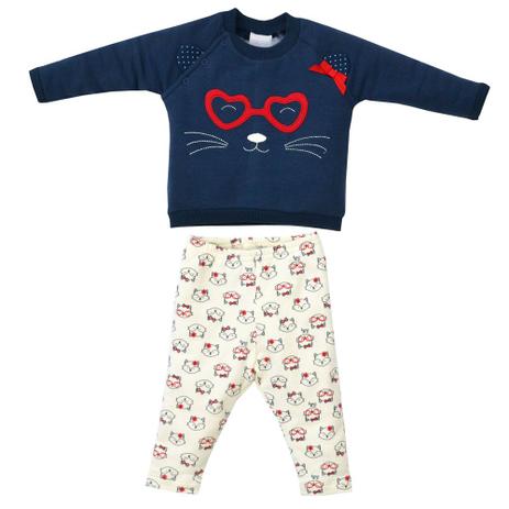 Conjunto Moletom Feminino - Calça e Blusa - Algodão - Tilly Baby Menor preço em Conjunto Moletom Feminino - Calça e Blusa - Algodão - Tilly Baby