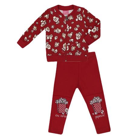 Conjunto Moletom Infantil Momi Pipocas e Dog Menor preço em Conjunto Moletom Infantil Momi Pipocas e Dog