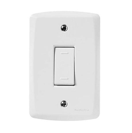 Conjunto Montado Lux² 4x2 1 Interruptor Paralelo 10A 250V Vertical Tramontina - Lcg eletro Menor preço em Conjunto Montado Lux² 4x2 1 Interruptor Paralelo 10A 250V Vertical Tramontina - Lcg eletro