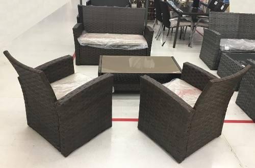 Conjunto Móveis para Jardim com Poltronas Sofá Mesa Marrom GD81402 - Crx Menor preço em Conjunto Móveis para Jardim com Poltronas Sofá Mesa Marrom GD81402 - Crx