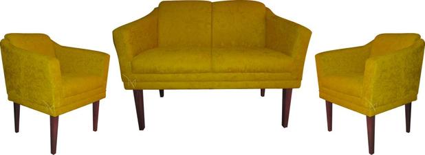 Conjunto Namoradeira Sofá + Duas Poltrona Decoração Gran Diego - Sued Amarelo - Nanda Decor é boa?