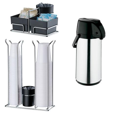 Conjunto Organizador Copos Descartáveis Sachês de Açúcar e Garrafa Térmica 1.9L - Future Menor preço em Conjunto Organizador Copos Descartáveis Sachês de Açúcar e Garrafa Térmica 1.9L - Future