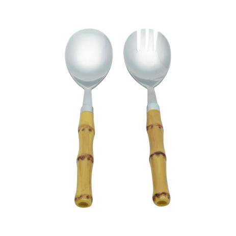 Conjunto p/ Salada Bambu Natural 21cm - Lyor Menor preço em Conjunto p/ Salada Bambu Natural 21cm - Lyor