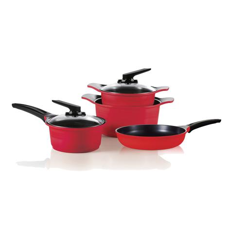 Conjunto Panelas 7 Pçs Vermelho Revestimento Cerâmico - Roichen é boa?