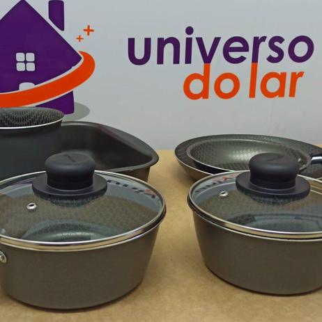 Conjunto Panelas Antiaderente com Frigideira e Forma - 6 peças - Indicação Universo do Lar Menor preço em Conjunto Panelas Antiaderente com Frigideira e Forma - 6 peças - Indicação Universo do Lar