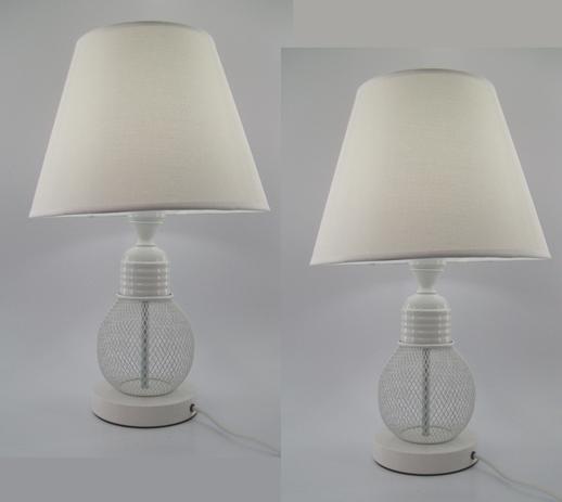 Conjunto Par 2 Abajur Paris Branco Grande 43 cm - Unimport Menor preço em Conjunto Par 2 Abajur Paris Branco Grande 43 cm - Unimport