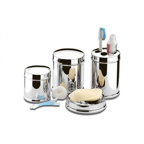 Conjunto para Banheiro 4 Peças Inox Brinox Menor preço em Conjunto para Banheiro 4 Peças Inox Brinox