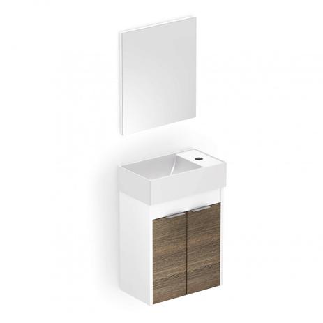Conjunto para Banheiro com Gabinete Suspenso 2 Portas com Cuba e Espelho Saveiro Celite Branco/Wengue é ruim? Conjunto para Banheiro com Gabinete Suspenso 2 Portas com Cuba e Espelho Saveiro Celite Branco/Wengue é boa?