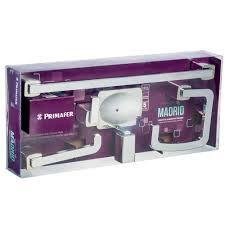 Conjunto Para Banheiro Cromado Madrid Primafer Menor preço em Conjunto Para Banheiro Cromado Madrid Primafer