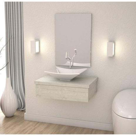 Conjunto para Banheiro Gabinete com Cuba Folha L38 e Espelheira 601W Metrópole Compace Snow é boa?
