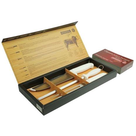 Conjunto Para Churrasco Com Faca Garfo Trinchante e Chaira Aço Inox Mundial 70003CHB Menor preço em Conjunto Para Churrasco Com Faca Garfo Trinchante e Chaira Aço Inox Mundial 70003CHB