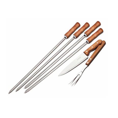 Conjunto para Churrasco Pampa 6 Peças Aço Inox Tramontina Menor preço em Conjunto para Churrasco Pampa 6 Peças Aço Inox Tramontina
