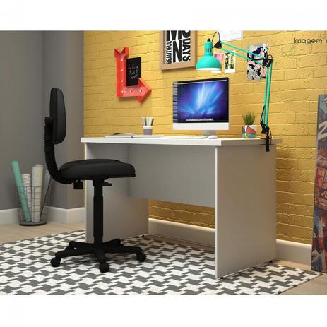 Conjunto para Escritório com Mesa Slim e Cadeira Executiva Super Pop Siena Móveis Branco/Preto é boa?