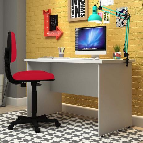 Conjunto para Escritório com Mesa Slim e Cadeira Executiva Super Pop Siena Móveis Branco/Vermelho é boa?
