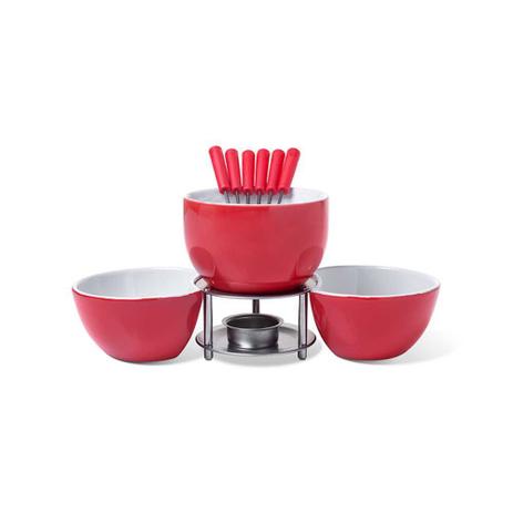 Conjunto para fondue 10 peças vermelho brinox 1256/103 Menor preço em Conjunto para fondue 10 peças vermelho brinox 1256/103