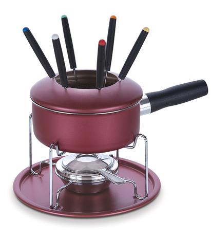Conjunto para Fondue Antiaderente com 11 Peças Paris Tramontina - Vermelho / 14 Cm / 1.4 Lt Menor preço em Conjunto para Fondue Antiaderente com 11 Peças Paris Tramontina - Vermelho / 14 Cm / 1.4 Lt