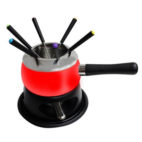 Conjunto para fondue em aço esmaltado 11 peças vermelho - Dynasty Menor preço em Conjunto para fondue em aço esmaltado 11 peças vermelho - Dynasty