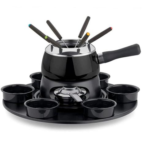 Conjunto para Fondue Forma Inox Carroussel Cervinia 18Pçs 1,8L Preto - 2098 Menor preço em Conjunto para Fondue Forma Inox Carroussel Cervinia 18Pçs 1,8L Preto - 2098