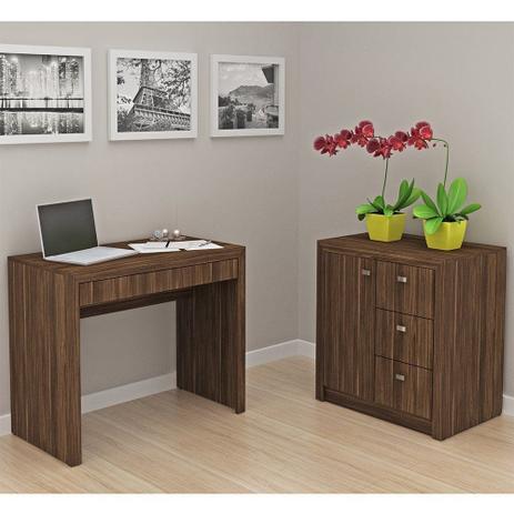 Conjunto para Home Office 02 Peças Nogal - Tecno Mobili é ruim? Conjunto para Home Office 02 Peças Nogal - Tecno Mobili é boa?