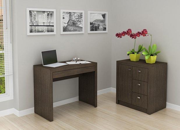 Conjunto para Home Office 02 Peças Tabaco - Tecno Mobili é boa?