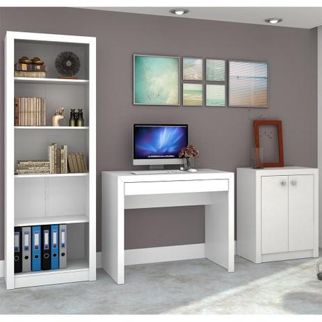 Conjunto para Home Office Ideal 03 Peças Branco - Tecno Mobili Menor preço em Conjunto para Home Office Ideal 03 Peças Branco - Tecno Mobili