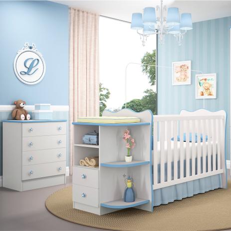 Menor preço em Conjunto Para Quarto Infantil Cômoda 04 Gavetas E Berço Cômoda Com Cantoneira Doce Sonho - Qmovi