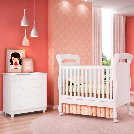 Conjunto Para Quarto Infantil Cômoda 04 Gavetas E Berço Mini Cama Colonial Amore - Qmovi é boa?