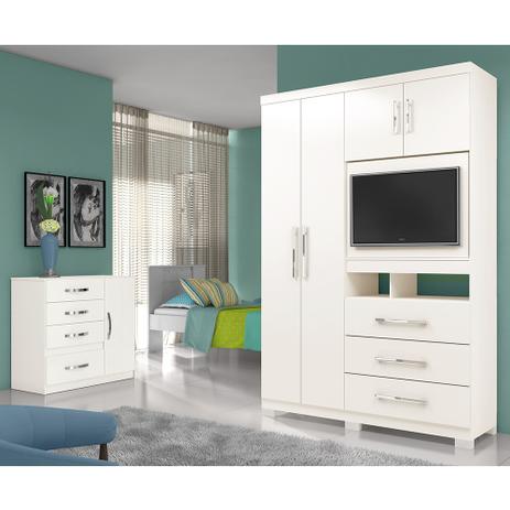 Conjunto Para Quarto Solteiro Flex Color Roupeiro Viena Com Cômoda Vênus - Moval é boa?