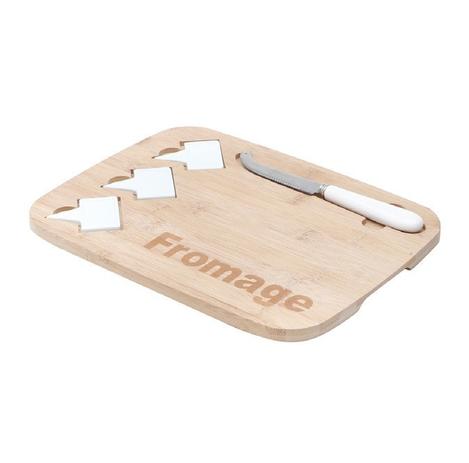 Conjunto para queijos em bambu com faca e marcadores - Lyor Menor preço em Conjunto para queijos em bambu com faca e marcadores - Lyor
