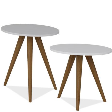 Conjunto Para Sala de Estar com Mesa de Canto e Mesa Lateral Retrô Branco TX - Be Mobiliário é ruim? Conjunto Para Sala de Estar com Mesa de Canto e Mesa Lateral Retrô Branco TX - Be Mobiliário é boa?