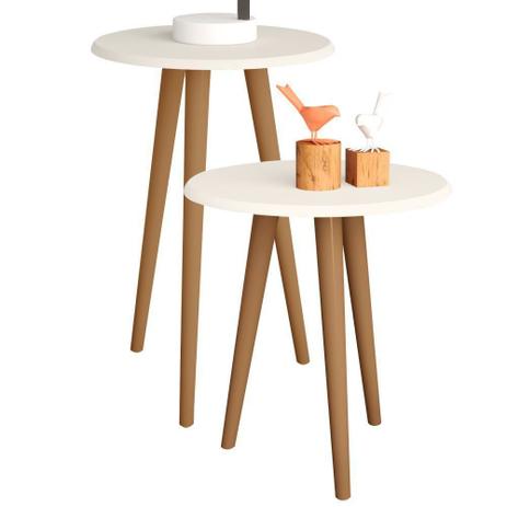 Conjunto Para Sala de Estar com Mesa Lateral e Apoio Off White Brilho - Lyam Decor é ruim? Conjunto Para Sala de Estar com Mesa Lateral e Apoio Off White Brilho - Lyam Decor é boa?