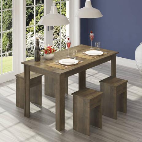Conjunto para sala de jantar mesa e 4 banquetas com acabamento texturizado fosco - Casamia é ruim? Conjunto para sala de jantar mesa e 4 banquetas com acabamento texturizado fosco - Casamia é boa?