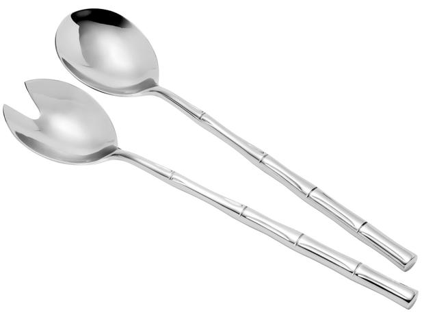 Conjunto para Salada Inox 2 Peças Wolff - Bambu Menor preço em Conjunto para Salada Inox 2 Peças Wolff - Bambu