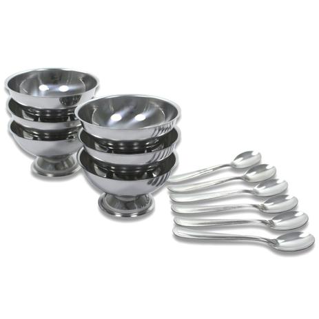 Conjunto Para Sobremesa 12 Peças Jogo de Taças Aço Inox - Wp connect é ruim? Conjunto Para Sobremesa 12 Peças Jogo de Taças Aço Inox - Wp connect é boa?
