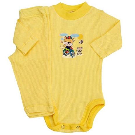 Conjunto Pijama Body Baby Bichos Amarelo - UP Kids Menor preço em Conjunto Pijama Body Baby Bichos Amarelo - UP Kids