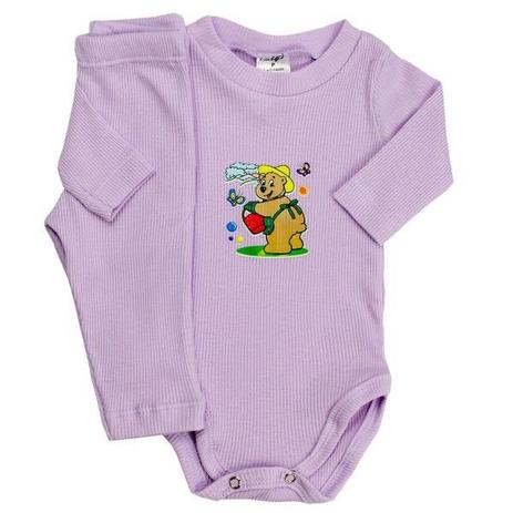 Conjunto Pijama Body Baby Bichos Lilás - UP Kids Menor preço em Conjunto Pijama Body Baby Bichos Lilás - UP Kids