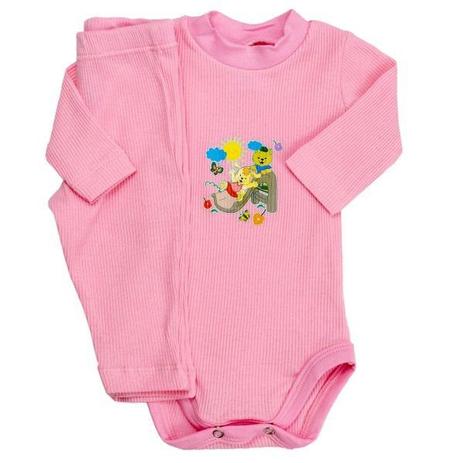 Conjunto Pijama Body Baby Bichos Rosa - UP Kids Menor preço em Conjunto Pijama Body Baby Bichos Rosa - UP Kids