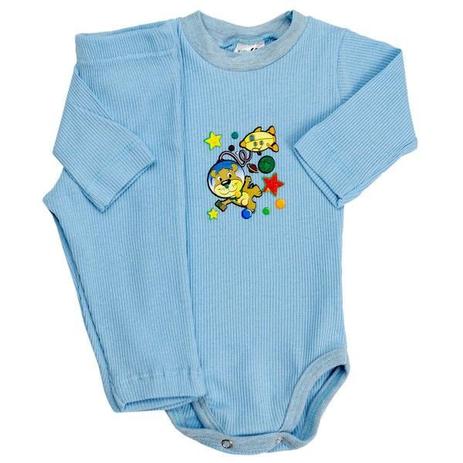 Conjunto Pijama Body Baby Urso Azul - UP Kids Menor preço em Conjunto Pijama Body Baby Urso Azul - UP Kids