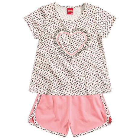 Conjunto Pijama Menina Sonhos Encantados Salmão - Kyly Menor preço em Conjunto Pijama Menina Sonhos Encantados Salmão - Kyly