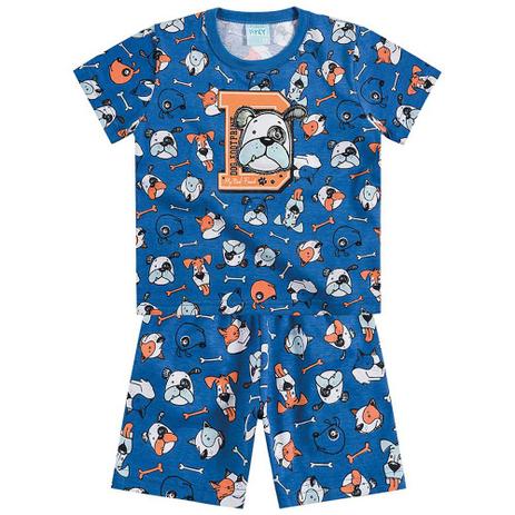 Conjunto Pijama Menino Meu Melhor Amigo Azul - Kyly Menor preço em Conjunto Pijama Menino Meu Melhor Amigo Azul - Kyly