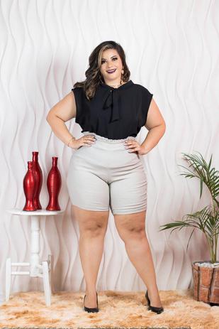 Conjunto Plus Size Blusa + Short Moda Roupa Feminina - Bellucy modas Menor preço em Conjunto Plus Size Blusa + Short Moda Roupa Feminina - Bellucy modas