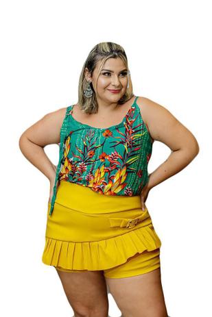 conjunto de saia e blusa plus size para casamento