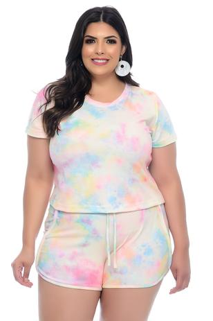 Conjunto tie dye feminino plus size Clearance