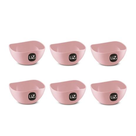 Conjunto Pote Bowl Sobremesa Cremeira 300ml Rosa 6 Pcs - Uz Menor preço em Conjunto Pote Bowl Sobremesa Cremeira 300ml Rosa 6 Pcs - Uz