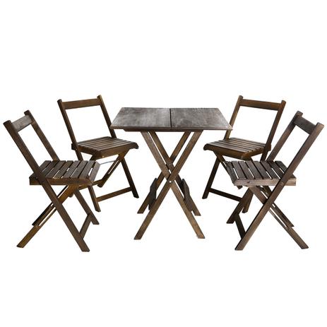 Conjunto Pub Dobrável 70x70 Cm 4 Cadeiras Tabaco Entalharte é ruim? Conjunto Pub Dobrável 70x70 Cm 4 Cadeiras Tabaco Entalharte é boa?