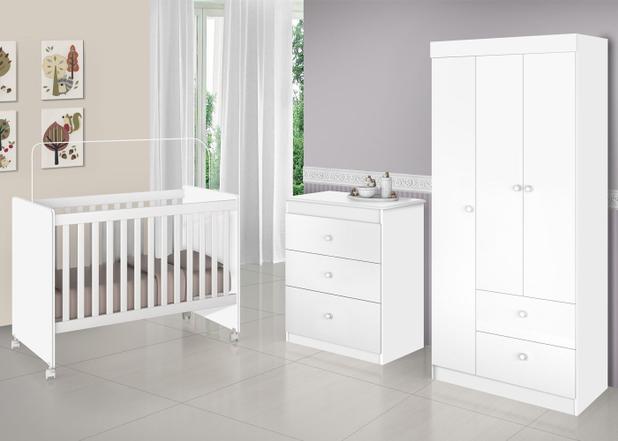 Conjunto Quarto Bebe Berço Comoda e Roupeiro Catatau - Ja moveis é boa?