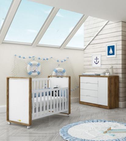 Conjunto quarto infantil Tutto com berço e cômoda teka touch- Matic Menor preço em Conjunto quarto infantil Tutto com berço e cômoda teka touch- Matic